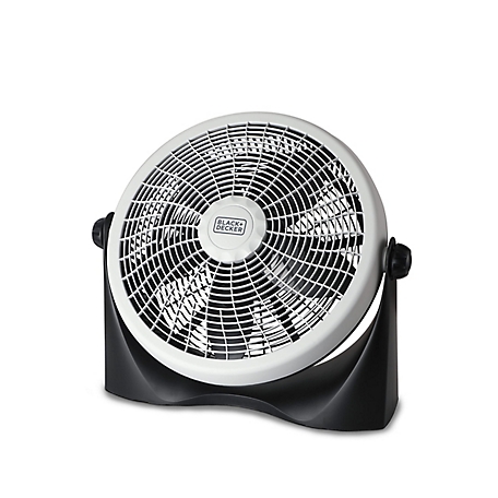 Black & Decker Adjustable Floor Fan for Home Or Office, 3 Quiet Fan Settings, BFF16B