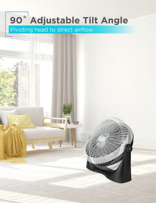 Image showing  Adjustable Floor Fan for Home Or Office, 3 Quiet Fan Settings, BFF16B