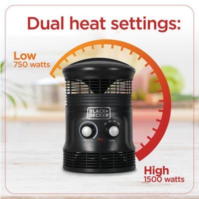 Image showing  8.07 in. Electric 360-Degree Surround Portable Heater, 170 sq. ft., 5,115 BTU, Fan & Adjustable Thermostat