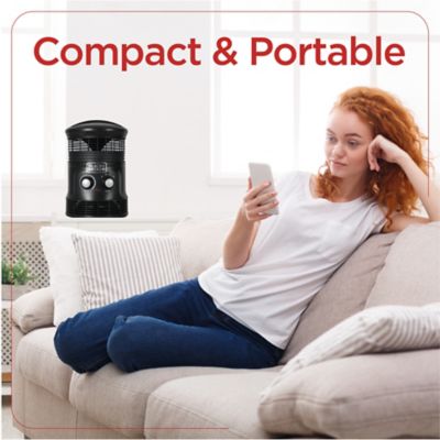 Image showing  8.07 in. Electric 360-Degree Surround Portable Heater, 170 sq. ft., 5,115 BTU, Fan & Adjustable Thermostat
