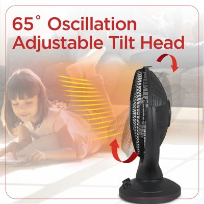 Image showing  14 in. Radiant Dish Heater, Oscillating Space Heater for Up to 161 Sq. Ft., 800W Desktop Heater
