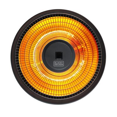 Image showing 5 th Black & Decker Electric Patio Heater for Ceiling with Remote Control, 56 sq. ft., 5,118 BTU