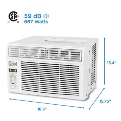Image showing 5 th Black & Decker BD08WT6 8000 BTU Window Air Conditioner Unit, AC Cools Up to 350 Square Feet, Energy Efficient, White