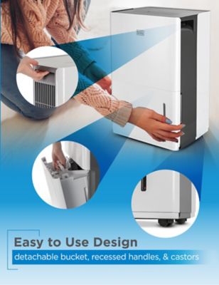 Black & Decker Dehumidifier For Medium To Large Spaces And Basements ...