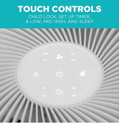 Image showing  HEPA Home Tabletop Air Purifier with 3-Stage Filtration System, 93 sq. ft., BAPT01