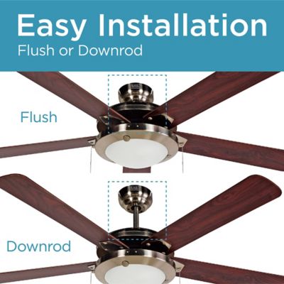 Image showing  52 in. 3-Speed Indoor Ceiling Fan with Reversible Blades and Pull Chain, 3,150 CFM, Brushed Nickel
