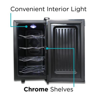 Image showing 5 th Black & Decker 8 Bottle Thermoelectric Wine Cooler with Mirrored Front, BD60326