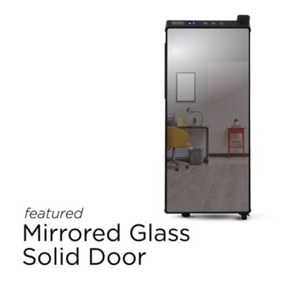 Image showing  Thermoelectric Wine Cooler Refrigerator with Mirrored Front, Freestanding 12 Bottle Wine Fridge, BD60336