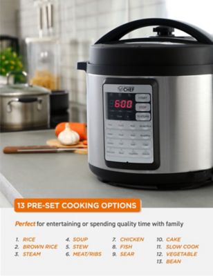 Image showing  6.3 qt. Electric Pressure Cooker with 24-Hour Preset Timer