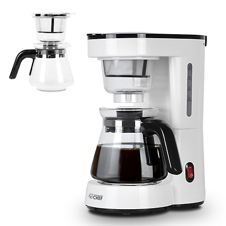 Commercial CHEF 5 Cup Coffee Maker, Drip Coffee, with 0.75L Water Tank, CHCP05W