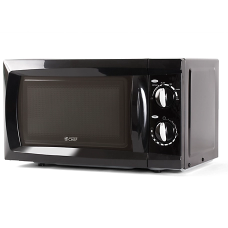 Commercial CHEF Countertop Microwave Oven, 0.6 Cu. ft., Black, CHM660B