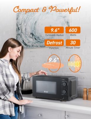 Image showing  0.6 cu. ft. Countertop Microwave Oven, Black