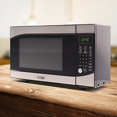 Commercial Chef Small Countertop Microwave With Digital Display