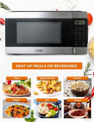 Image showing  1.1 cu. ft. Countertop Microwave, Black/Stainless Steel