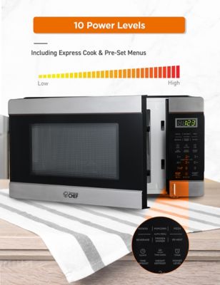 Image showing  1.1 cu. ft. Countertop Microwave, Black/Stainless Steel