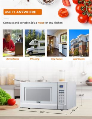 Image showing 6 th Commercial CHEF 1.4 cu. ft. Countertop Microwave Oven, White