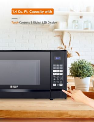 Image showing 5 th Commercial CHEF 1.4 cu. ft. Countertop Microwave Oven, Black