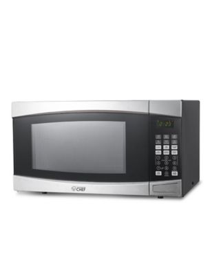 Commercial CHEF 1.4 cu. ft. Countertop Microwave Oven, Stainless Steel/Black