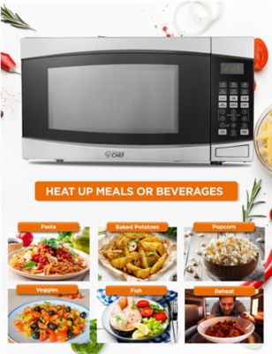 Image showing  1.4 cu. ft. Countertop Microwave Oven, Stainless Steel/Black