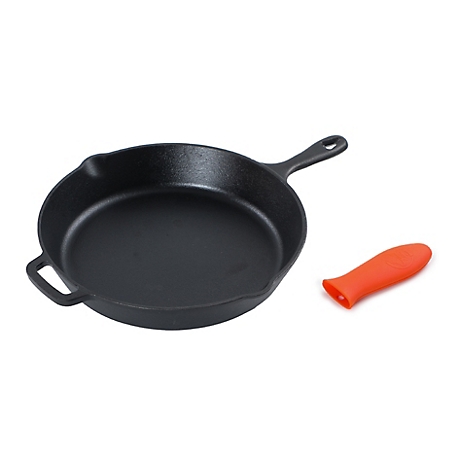 Commercial CHEF Cast Iron Skillet Pan (12 in. Skillet), CHFL12