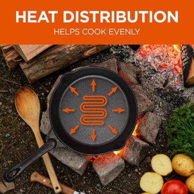 Image showing  3 pc. Cast Iron Skillet Set 6 in., 8 in., and 10 in. Pre-Seasoned Cast Iron Cookware, Black, CHCI6810