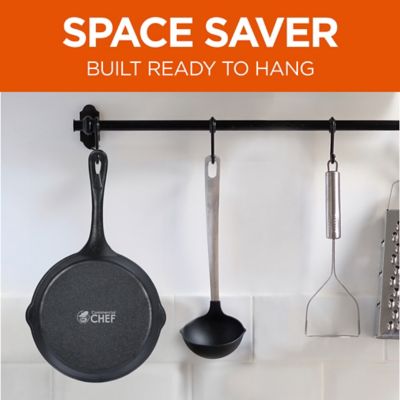 Image showing  3 pc. Cast Iron Skillet Set 6 in., 8 in., and 10 in. Pre-Seasoned Cast Iron Cookware, Black, CHCI6810