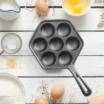 Image showing 5 th Commercial CHEF Cast-Iron Danish Aebleskiver Pan