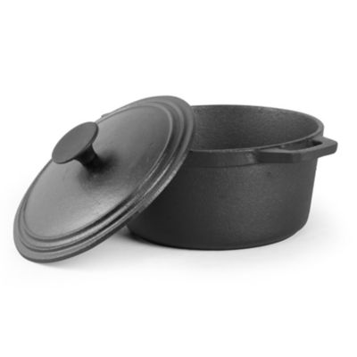 Commercial CHEF 3.4 qt. Cast Iron Dutch Oven with Dome Lid and Handles, CHCI340 Commercial CHEF 3