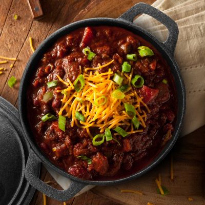 Image showing 5 th Commercial CHEF 3.4 qt. Cast-Iron Dutch Oven with Dome Lid and Handles