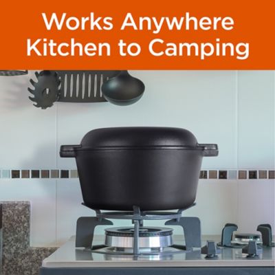 Image showing  5 qt. Cast-Iron Dutch Oven with Skillet Lid