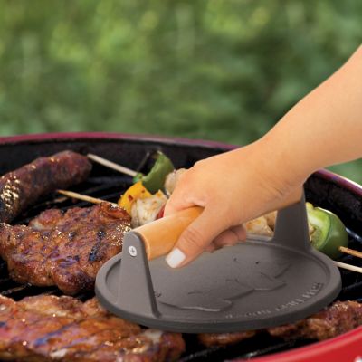 Image showing  7 in. Pre-Seasoned Cast Iron Press with Easy Grip Wooden Handle