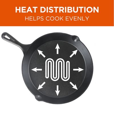 Image showing  3 pc. Cast Iron Skillet Set 8 in., 10 in., and 12 in. - Pre-Seasoned Cast Iron Cookware, CHCI03PK
