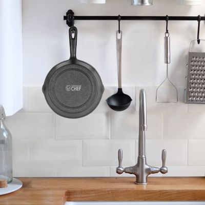 Image showing  Pre-Seasoned Cast Iron Skillet with Removable Silicone Handle, 8 in. Cast Iron Panst Iron Pan, CHFS800