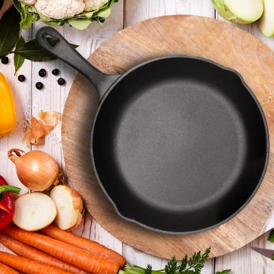 Image showing 6 th Commercial CHEF 10.25 in. Preseasoned Cast Iron Skillet, Cast Iron Pan with Dual Pour Spouts