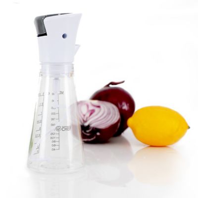 Commercial CHEF Mixer Bottle 9 oz. Condiment, Salad Dressing Bottle with Push Button Mixer, CH1569
