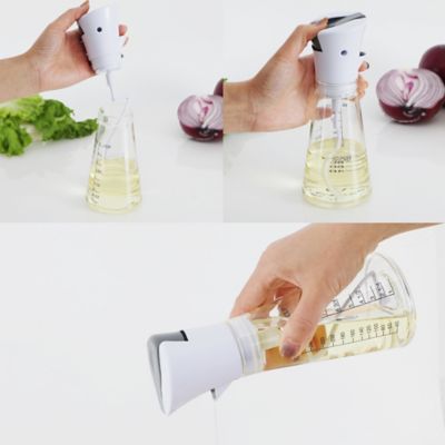 Image showing 7 th Commercial CHEF Mixer Bottle 9 oz. Condiment, Salad Dressing Bottle with Push Button Mixer, CH1569