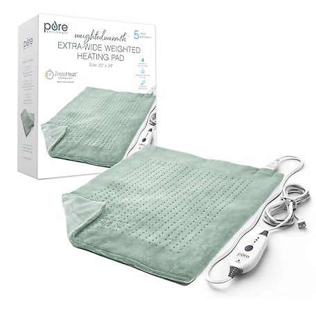 Pure Enrichment Weighted Heating Pad 24 x 20 with 6 Level LCD Controller, PEWTVAL-MT