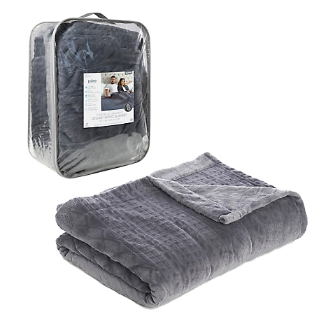 Pure Enrichment PureRelief Radiance Deluxe Heated Blanket, King, Gray