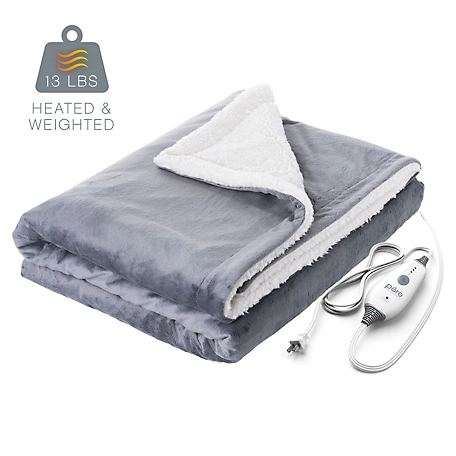 Pure Enrichment Large Heated & Weighted Throw Blanket, PEHTWGHT-G-RT