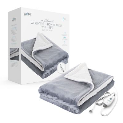 Image showing  Large Heated and Weighted Throw Blanket, 50 in. x 60 in.