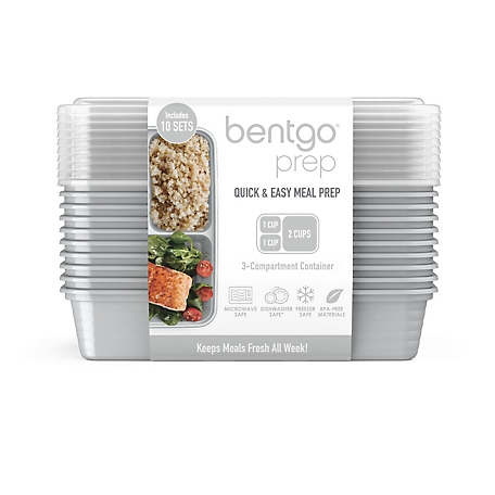 Bentgo Prep 3-Compartment Container, 10 pk.