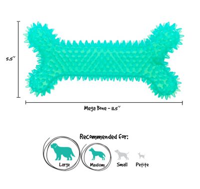 Image showing 7 th Gnawsome Mega Spiky Squeaker Bone Dog Chew Toy