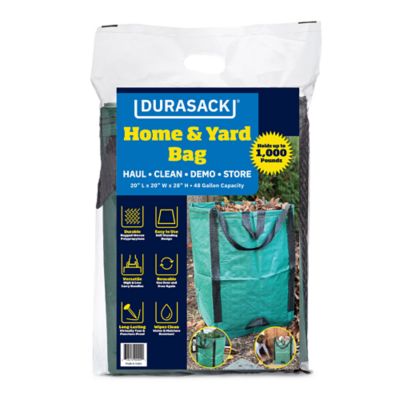 Image showing  Home and Yard Bag, Heavy Duty, 20 in. L x 20 in. W x 28 in. H, Green