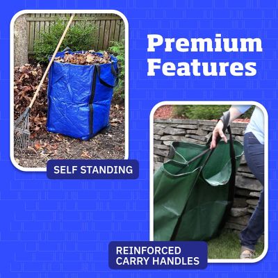 Image showing 7 th DuraSack Home and Yard Bag, Heavy Duty, 20 in. L x 20 in. W x 28 in. H, Green