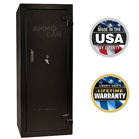 Liberty Safe Ammo Can Cabinet, Black Textured, Key Lock
