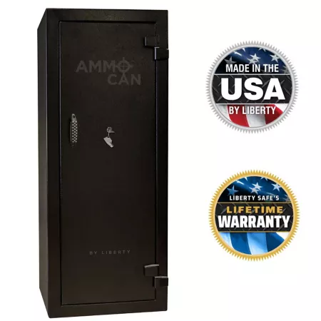 Liberty Safe Ammo Box Cabinet with Key Lock Textured Black Ammunition Storage & Cans