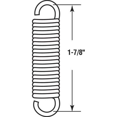Image showing  Extension Spring, Nickel, 0.035 Ga x 1/4 in. x 1-7/8 in., Single Loop Open, 2 pk., SP 9603