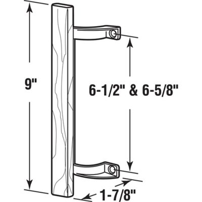 Image showing  Sliding Glass Door Wood Pull Handle