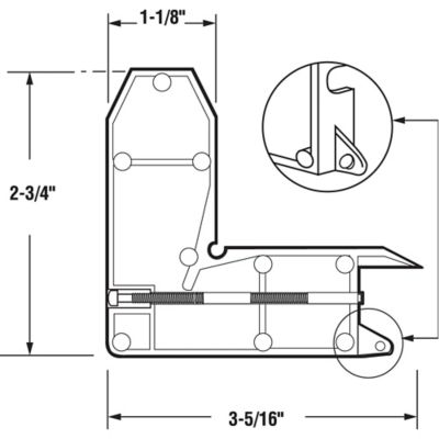 Image showing  Screen Door Corner Insert with Screw, Diecast, 2 pk., MP569