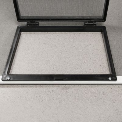 Image showing  Wicket, 6-1/8 in. x 10-1/8 in., Black Plastic, PL 14695